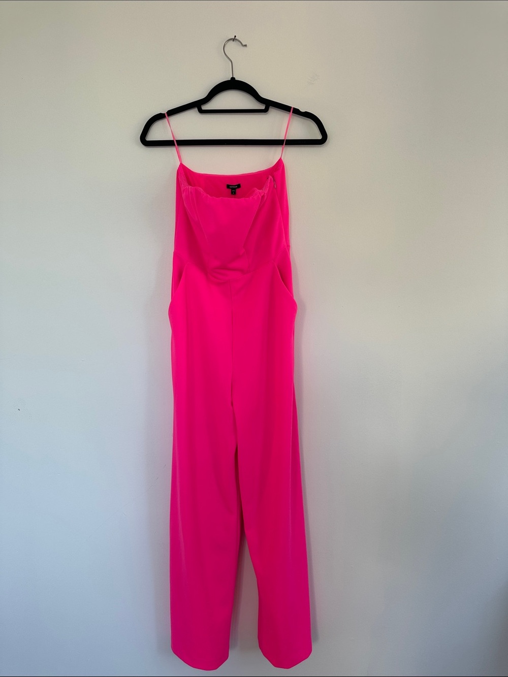 Express Hot Pink Strapless Jumpsuit
